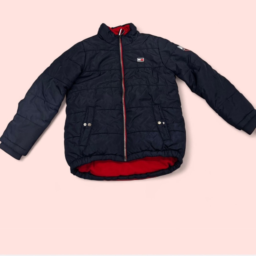 Tommy Hilfiger Kids Puffer Jacket in Navy and Red